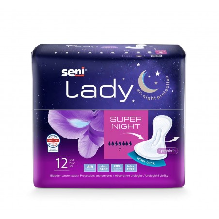 Seni Lady Super Night absorbante urologice femei pentru noapte, 12 buc