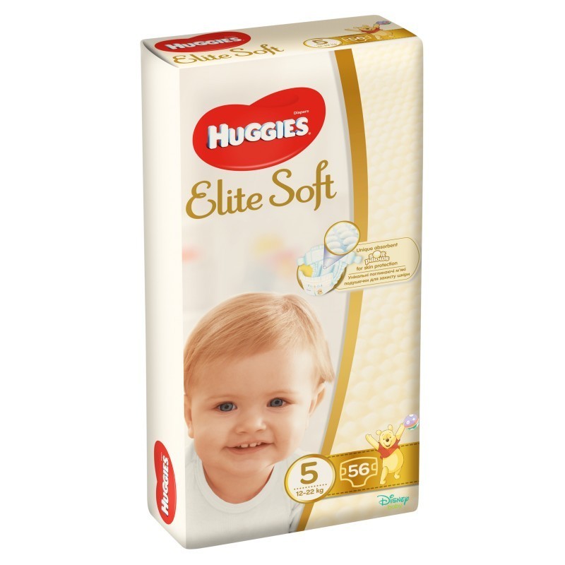 Scutece Huggies Elite Soft Nr 5 (56 buc) 12-22 kg