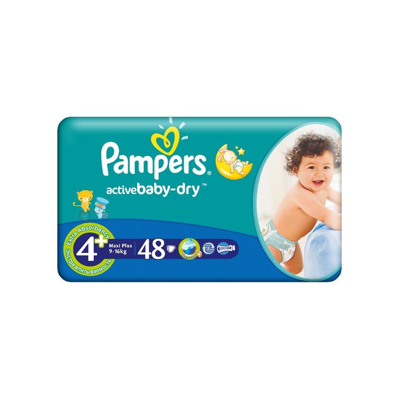 Scutece Pampers Active Baby Maxi Plus Nr 4+ 48buc