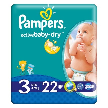 Active Baby Midi Pampers Nr 3 22buc