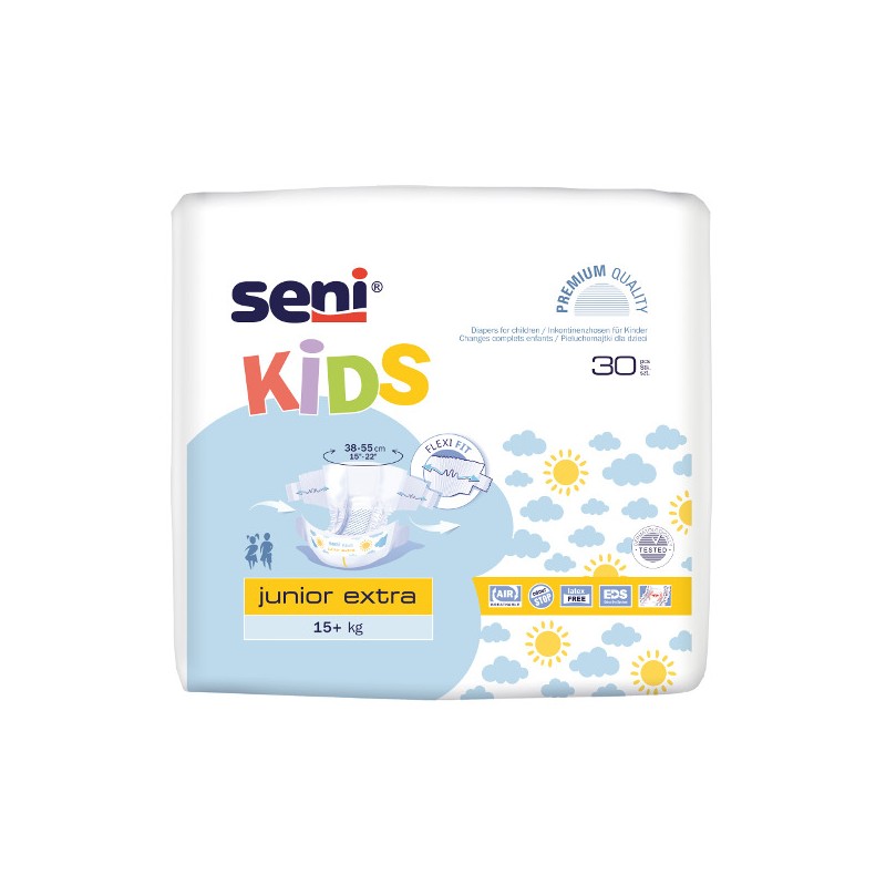 Scutece copii Seni Kids Junior extra, 15-30 kg, 30 buc