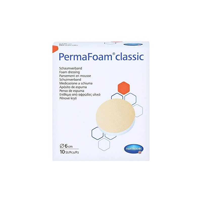 Permafoam Classic Pansament din spuma poliuretanica, 6 cm, 10 buc, Hartmann