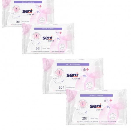 Servetele igiena intima biodegradabile Seni Care Inti+ 4x20 bucati