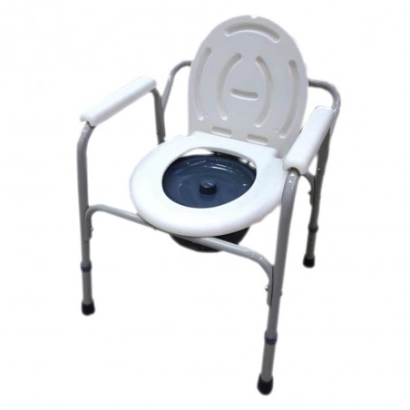 Scaun cu WC de camera, inaltime reglabila, din otel, CMB-810