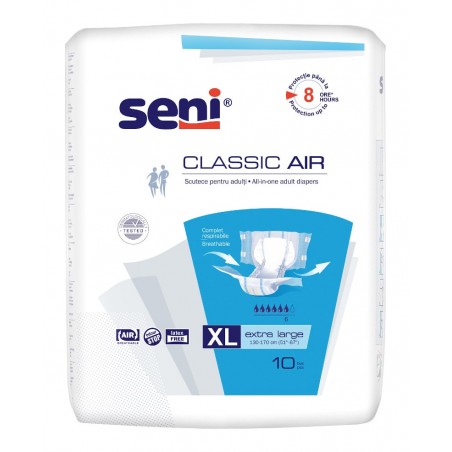 Scutece adulti Seni Classic AIR Extra Large XL, Nr 4, 10buc