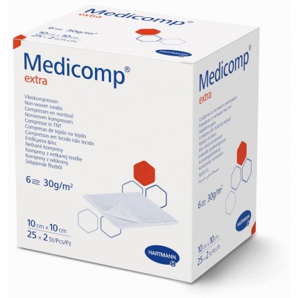 Medicomp Extra Comprese sterile 10x10 cm, 25 buc, Hartmann