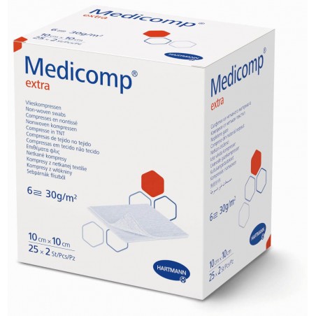 Medicomp Extra Comprese sterile 10x10 cm, 2x 25 buc, Hartmann
