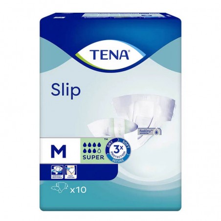 Scutece pentru incontinenta adulti TENA Slip Super, Medium M, 10 buc