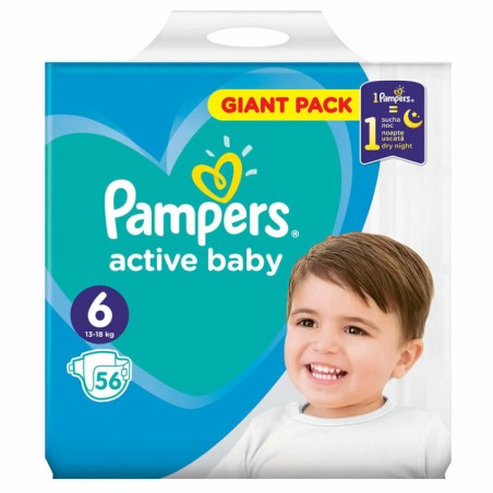 Scutece copii Pampers Active Baby Nr 6, 56 bucati