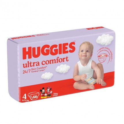 Scutece Huggies Ultra Comfort Nr 4+ (66) 8-14 kg
